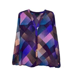 ❤️ 🆕 ATTENTION multi color long sleeve button up size xl